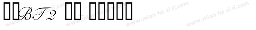 编号BT2 字体字体转换